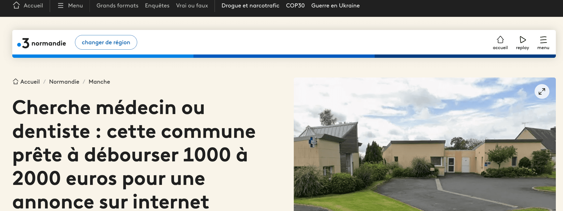 Article de presse sur le site de France Info