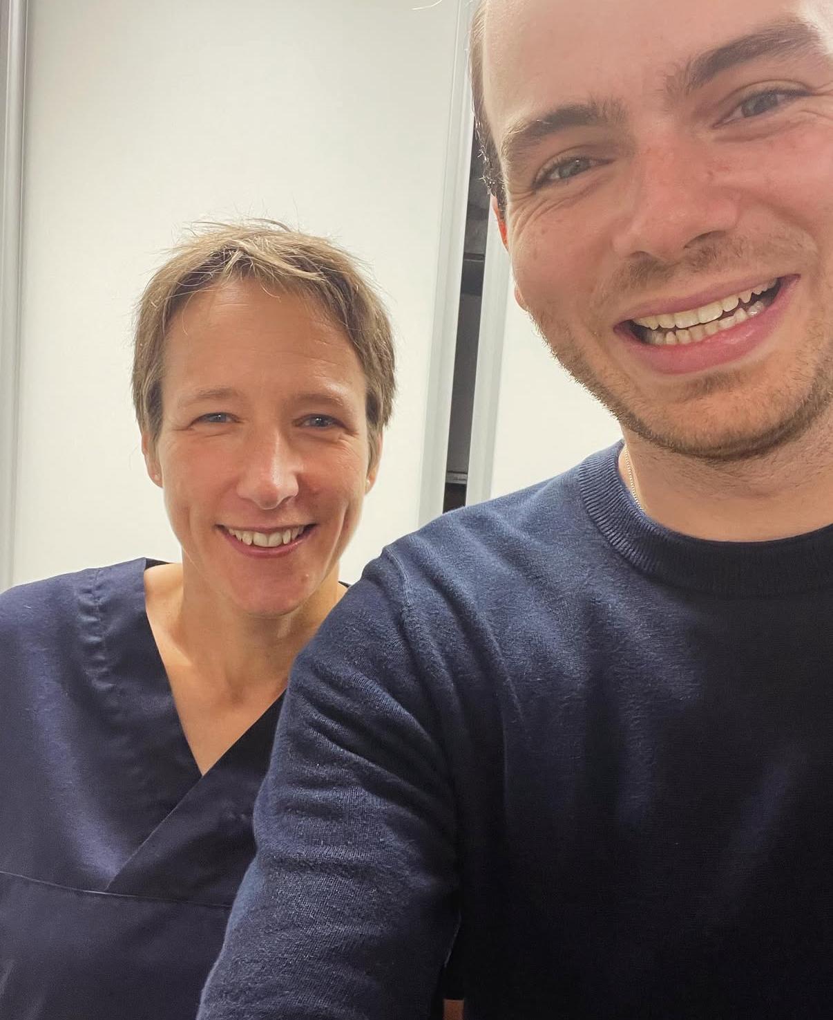 Cécile une utilisatrice d’OùSoigner et Alexis Mussard, co-fondateur
